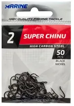 Anzol Marine Sports Super Chinu Black 02 com 50 Pçs