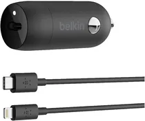 Carregador Veicular Belkin F7U002BT06-BLK USB-C - Preto/Verde