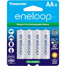 Pilha Recarregável Panasonic Eneloop Pro BK-3MCCA4BA AA4 - 4 Unidades