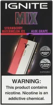 Vape Descartável Ignite Mix Strawberry Watermelon Ice/Aloe Grape 40000 Puffs