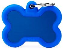 Medalha de Identificacao Myfamily Hushtag Osso HTA01BLUE - Azul