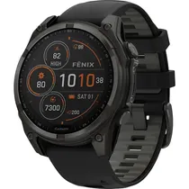 Relógio Smartwatch Garmin Fenix 8 Solar Sapphire 47MM - Carvão Gray/Preto (010-02906-10)
