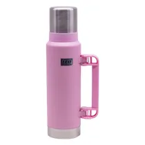 Garrafa Termica Luo LU-4737 / 1.3 Litros / de Aço Inoxidavel - Rosa Claro