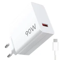 Carregador Tomada Xiaomi MDY-15-Ek BHR07ZBEU 90W Branco + Cabo Tipe-C/USB
