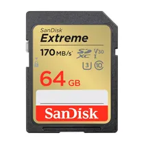 Cartão de Memória Sandisk Extreme SDSDXV2-064G-Gncin - 64GB - SDXC - 170MB/s