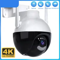 Câmera de Segurança IP Externa Smart Wifi N18-2MP /3.6MM /360° / 12V - App Icsee - Branca