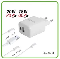 Carregador para Celular Sate A-R404 18W/20W USB/USB-C Carga Rapida  Carregador ...