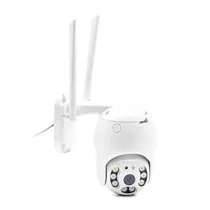 Camera de Segurança Externa Inteligente Smart Outdoor PTZ 360º / HD / 4K / IP66 / Microfone / Alarma / Wifi / 2 Antenas - Branco