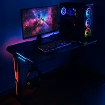 Mesa Gamer Sate GT-601 RGB 1270X670X130MM Black|