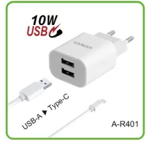 Carregador para Celular Sate A-R401 10W 2USB/USB-C Carga Rapida  Carregador ...