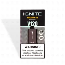 Ignite Vaper Desechable V120 Pro Black 12000 Puffs Pineapple Ice