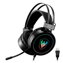 Fone USB Sate c/Mic AE-305 RGB Preto