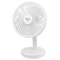 Ventilador de Mesa Ecopower EP-V004 6" 3VEL/3PAS/Recarregável/Bivolt - Branco
