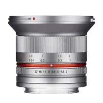 Lente Samyang Sony MF 12MM F/2.0 e Aps-C CSC Silvr