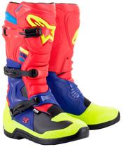 Bota para Moto Alpinestars Tech 3 / USA10/ EU44.5 - Red/ Blue/ Yellow Fluor