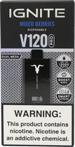 Vape Descartável Ignite V120 Pro Mixed Barries 12000 Puffs Dual Mesh Black