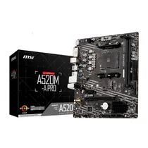 Placa Mãe AM4 MSI A520M-A Pro DVI/HDMI/M.2  Placa Mãe A...