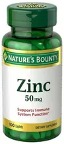 Nature's Bounty Zinc 50MG 100 Capsulas