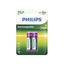 Pilha Recargable Philips AA R6B2RTU10/97 PACK-2-1000  Pilha Recar...