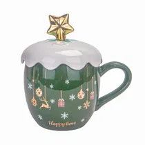 Caneca de Porcelana Natalina Papai Noel Xícara Café