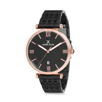 Relógio Analógico Masculino Daniel Klein Premium DK12217-6 - Preto e Rosa Ouro
