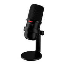 Microfone Hyperx Solocast, USB, 2M, Pedestal Ajustável, PS4, PS5, Mac e PC, HYPERX-4P5P8AA, Preto