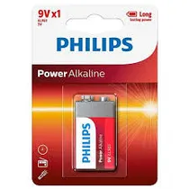 Pilha Bateria 9V Philips Alkalina 6LR61P1B/97 1UND  Pilha Bater...