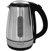Chaleira Elétrica Aiwa Home AW-JD5801 Vidrio 1.7L/220V - Prata/Preto (Caixa Feia)