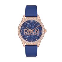 Relogio Analogico Feminino Daniel Klein Premium DK.1.12562-5 - Rosa Ouro/Azul