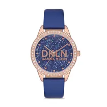 Relógio Analógico Feminino Daniel Klein Premium DK.1.12562-5 - Rosa Ouro/Azul