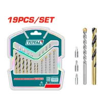Kit de Ferramenta Total TACSDB1901 Brocas e Pontas para Chave de Fenda com 19 Peças