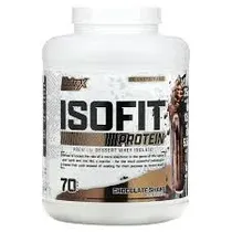 Nutrex Isofit Chocolate Shake Plastico 5,1 LBS/2,31 KG/70 Servs Blanco