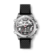 Relógio Masculino Digital Daniel Klein D:Time DK.1.12489-2 - Prata e Preto