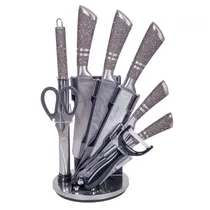 Conjunto de Facas de 8 Peças com Suporte Giratório