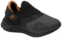 Tênis Infantil Klin New Sport Mini 199 - Preto/Grafite/Laranja