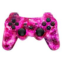 Controle Play Game Dualshock 3 Galaxy Sem Fio para PS3 - Rosa