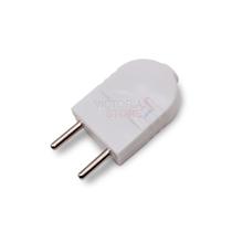 Adaptador Plug Macho 10A 250V 2 Pinos - Branco