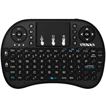 Mini Teclado Satellite AK-723G 2.4GHZ com Alcance de Até 10 Metros - Preto