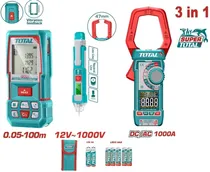 Kit de Ferramentas com Detector de Distância A Laser 3 Em 1