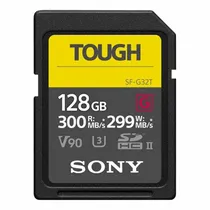 Memória SD SDXC Sony Tough Série SF-G 300 MB/s U3 128 GB