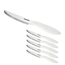 Tescoma Faca de Mesa 12CM 6PCS Branco "Presto"