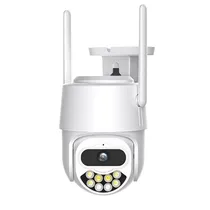 Camera de Segurança Externa Inteligente Smart P7-300W / 3.6MM / 3MP / 12V / 360º / HD / 4K / Microfone / Detecção Humana / Visao Noturna / Alarma / Wifi / 2 Antenas / App Icsee - Branco