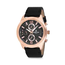 Relógio Analógico Masculino Daniel Klein Exclusive DK12171-2 - Preto e Rosa Ouro