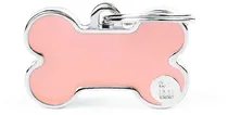 Medalha de Identificação Myfamily Handmade Osso Pequeno BH50SPINK - Rosa