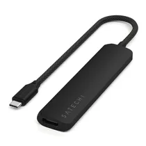 Hub USB Satechi ST-P6SK com 6 Portas / Conector USB-C / HDMI / SD / USB - Black  Hub USB Sat...