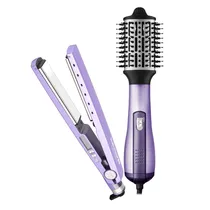 Kit Babyliss Pro BNTLVPP44UZ - Escova Secadora + Prancha de Cabelo - 900W e 54W - 220V e Bivolt - Lilas