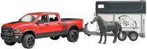 Carro Bruder Ram 2500 Power Wagon + Reboque e Cavalo 02501