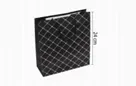 HC Bolsa de Regalo 18*24CM Negra c/ Cuadritos
