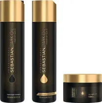Kit Shampoo + Condicionador + Máscara Sebastian Dark Oil Lightweight