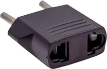 Adaptador de Tomada para Plug Indiano 2 Entradas - Preto (Padrão Brasileiro)